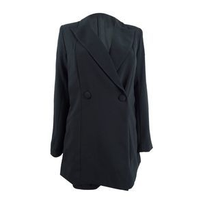 Xscape Women's Tuxedo Romper - Black